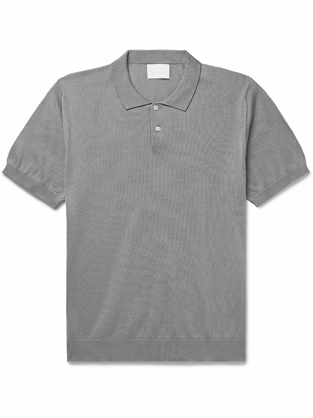 Photo: Handvaerk - Mercerised Pima Cotton Polo Shirt - Gray