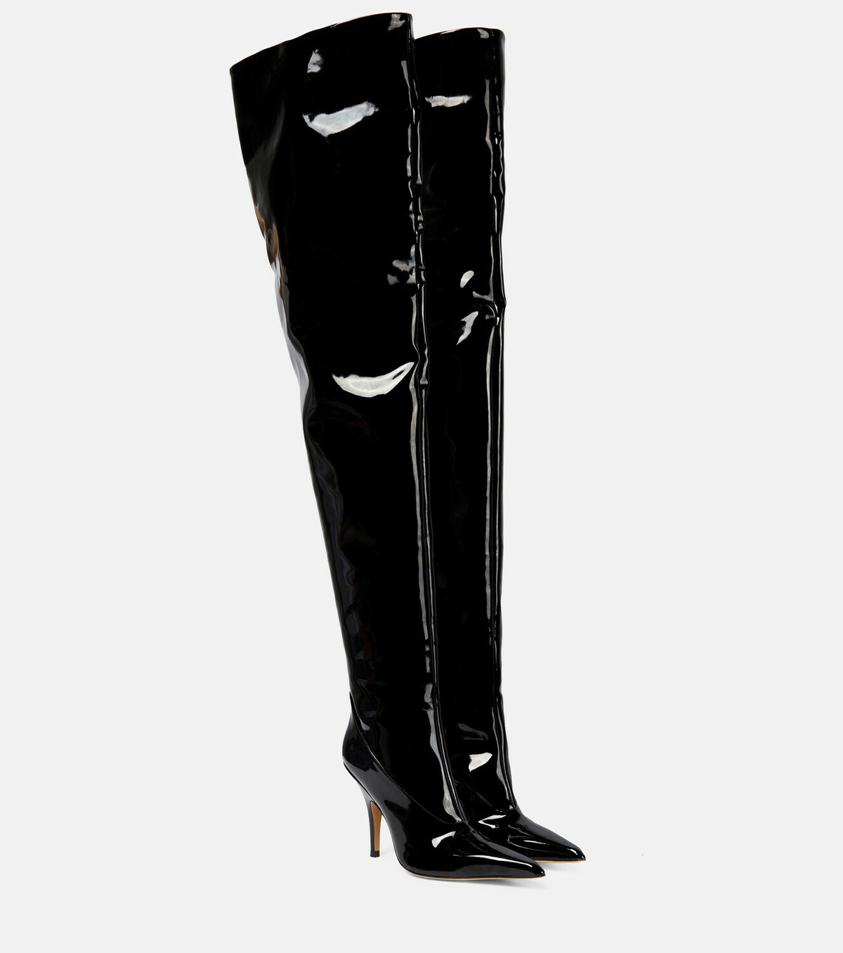 ロングブーツ GIA BORGHINI Tubular Boots in Black Leather Gia Borghini Tubular Boots in Black Leather | ShopSimon