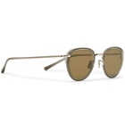 Eyevan 7285 - Round-Frame Acetate and Gold-Tone Sunglasses - Gray