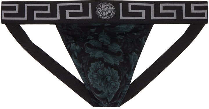 Photo: Versace Underwear Black Barocco Jockstrap
