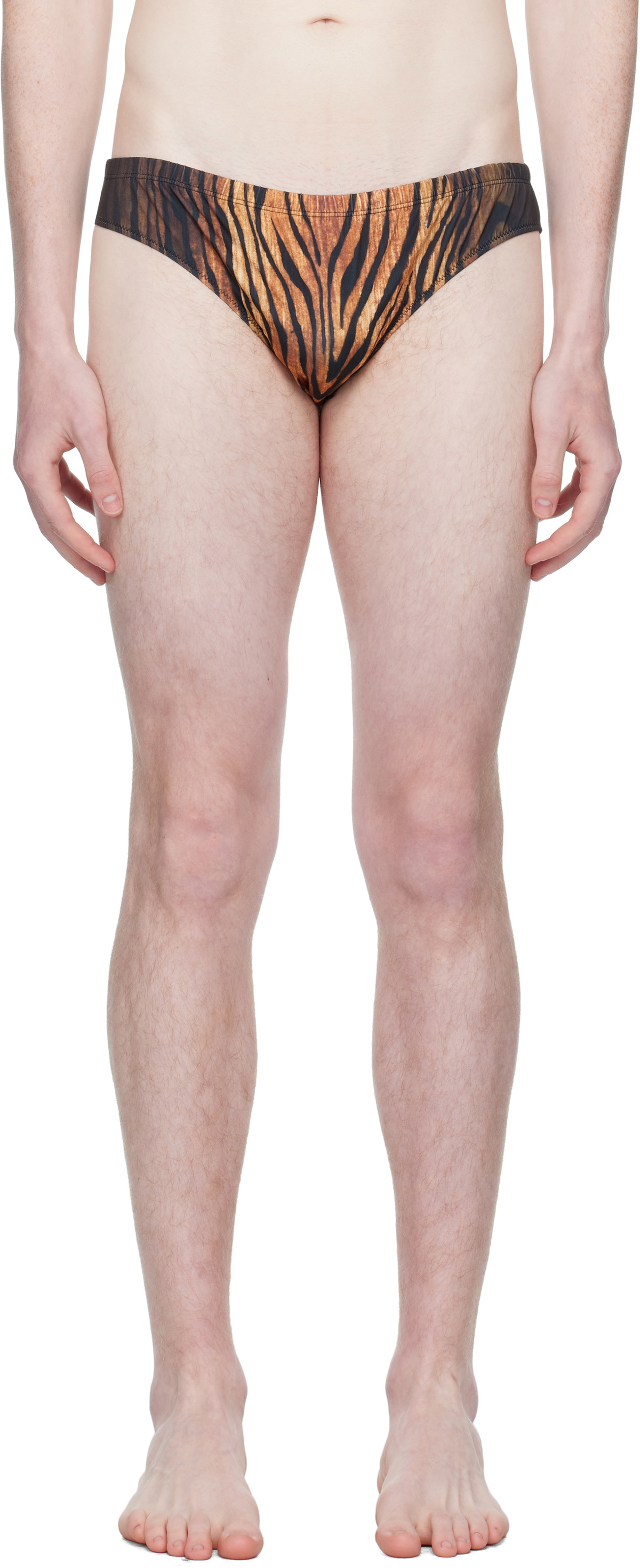 Jean Paul Gaultier Brown 'The Wood' Swim Briefs