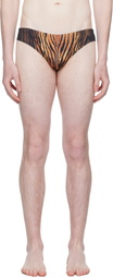 Jean Paul Gaultier Brown 'The Wood' Swim Briefs