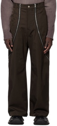 FFFPOSTALSERVICE Brown Zip Trousers