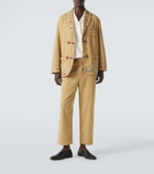 Bode Feather Runner cotton straight pants