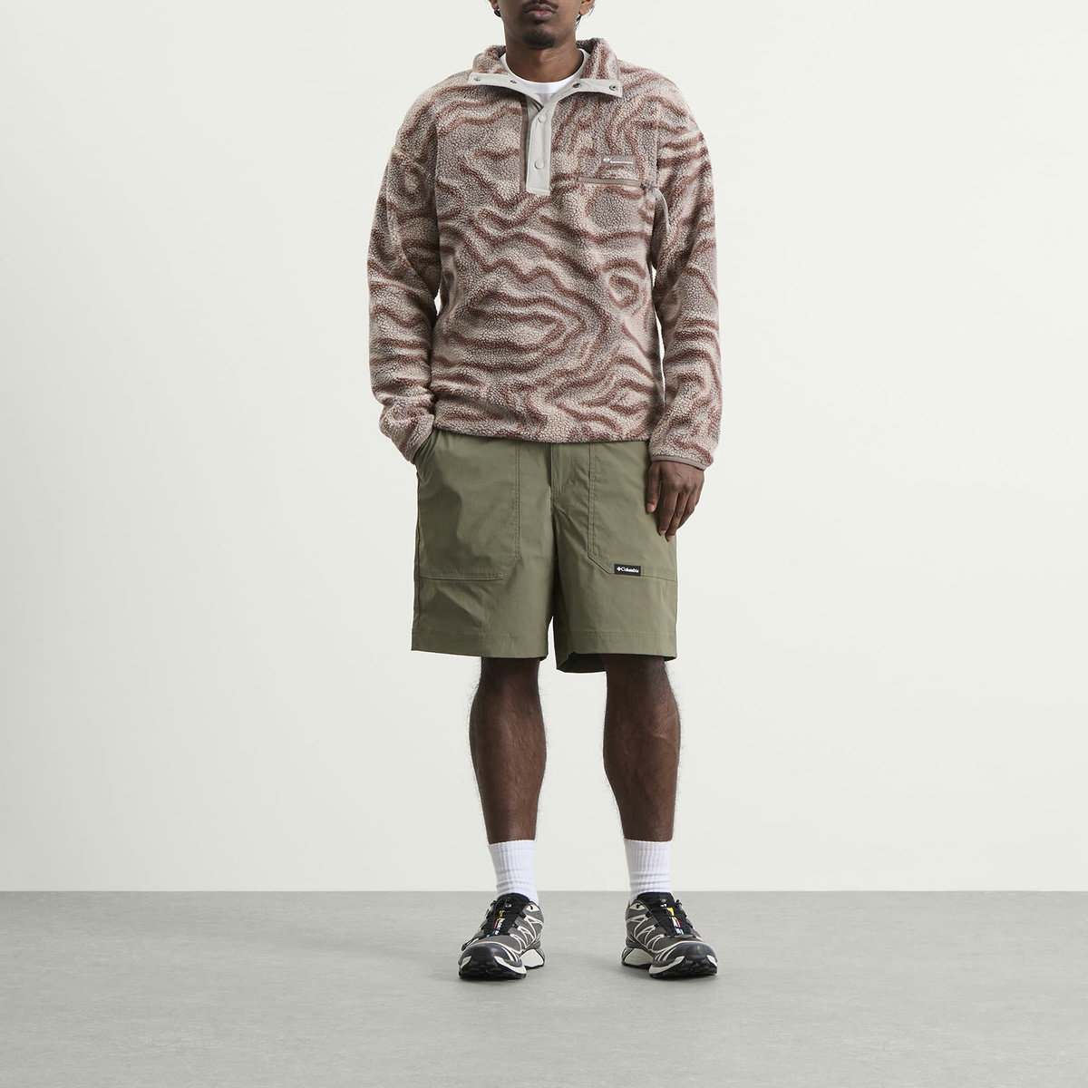 Columbia Men's Helvetia™ II Printed Half Snap Fleece in Iron Topoglitch