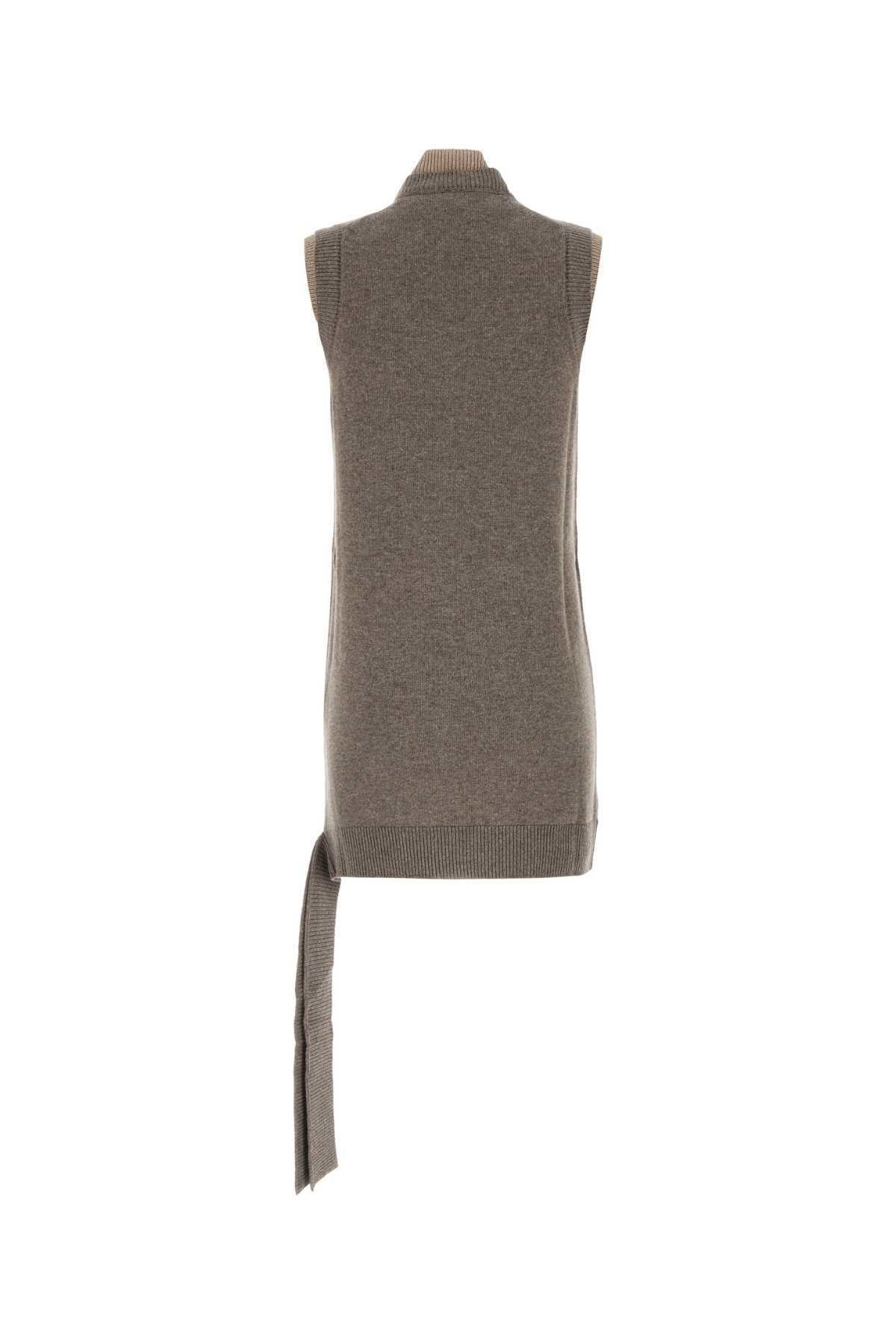 ワンピース FENDI CAPPUCCINO WOOL BLEND DRESS Fendi Cappuccino Wool Blend Dress Fendi