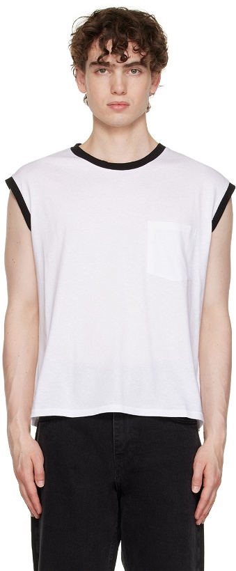 Photo: Second/Layer White Ringer Tank Top