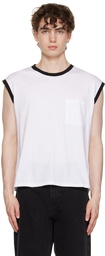 Second/Layer White Ringer Tank Top