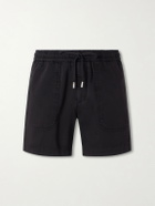 Mr P. - Straight-Leg Cotton Drawstring Shorts - Black