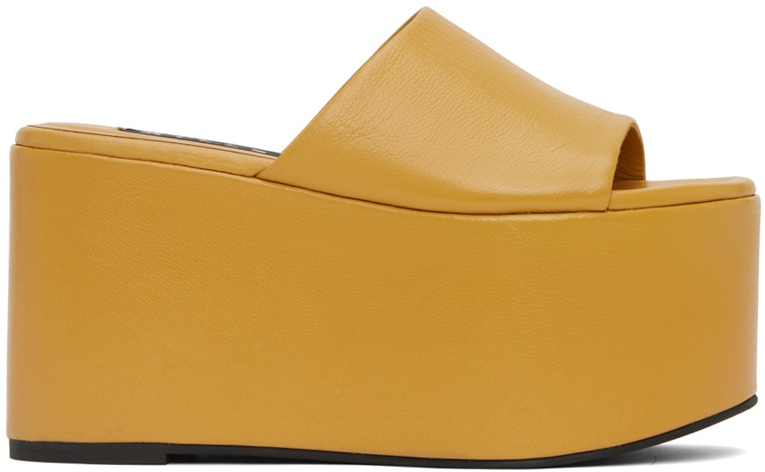 Photo: SIMONMILLER Yellow Blackout Platform Sandals