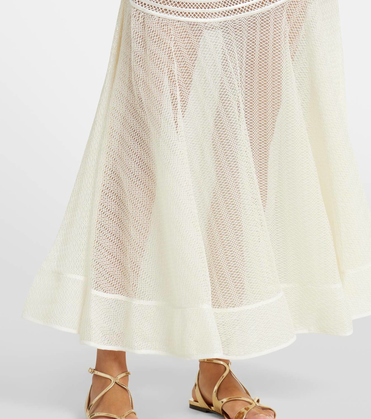 送料込/関税込■SIMKHAI■Zakaria メッシュトリム マキシドレス Simkhai Zakaria mesh-trimmed maxi dress Simkhai