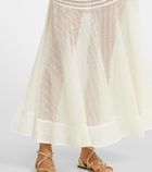 Simkhai Zakaria mesh-trimmed maxi dress
