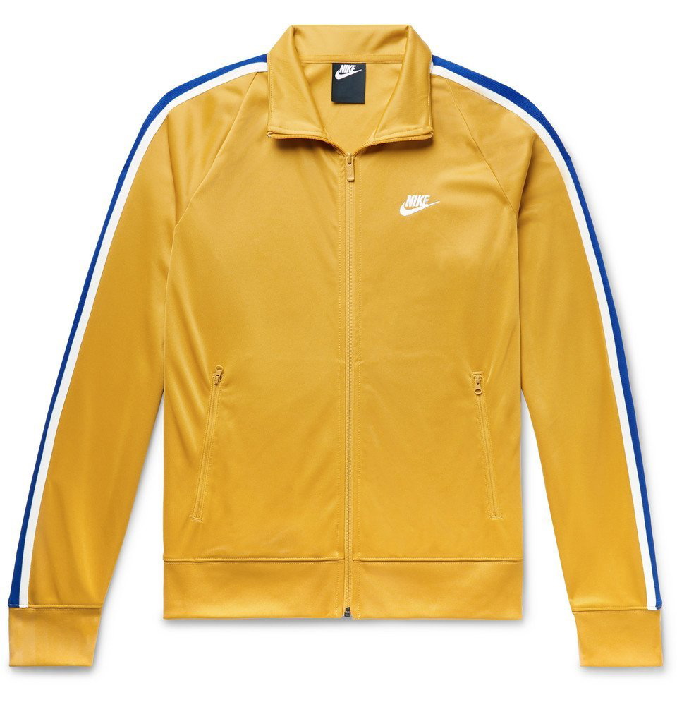 - Sportswear N98 Webbing-Trimmed Tech-Jersey Track Jacket - Men - Saffron Nike