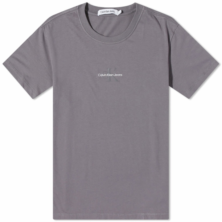 Photo: Calvin Klein Men's Monogram Logo T-Shirt in Fossil Grey