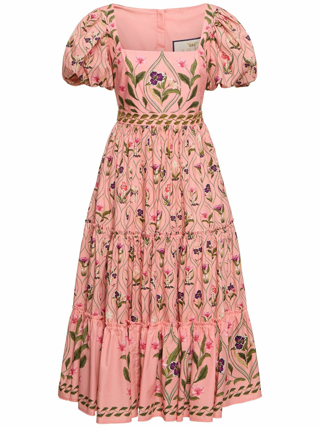 AGUA BY AGUA BENDITA Alga Pacifico Printed Cotton Midi Dress Agua by Agua  Bendita