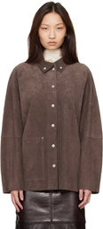 Studio Nicholson Brown Dash Suede Jacket