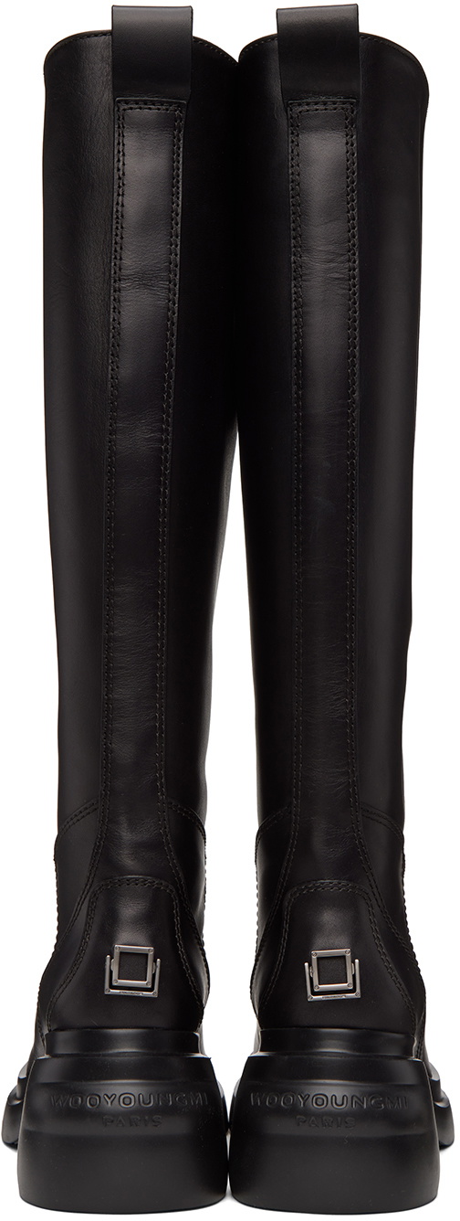 Wooyoungmi Black Plaque Boots Wooyoungmi display picture 2