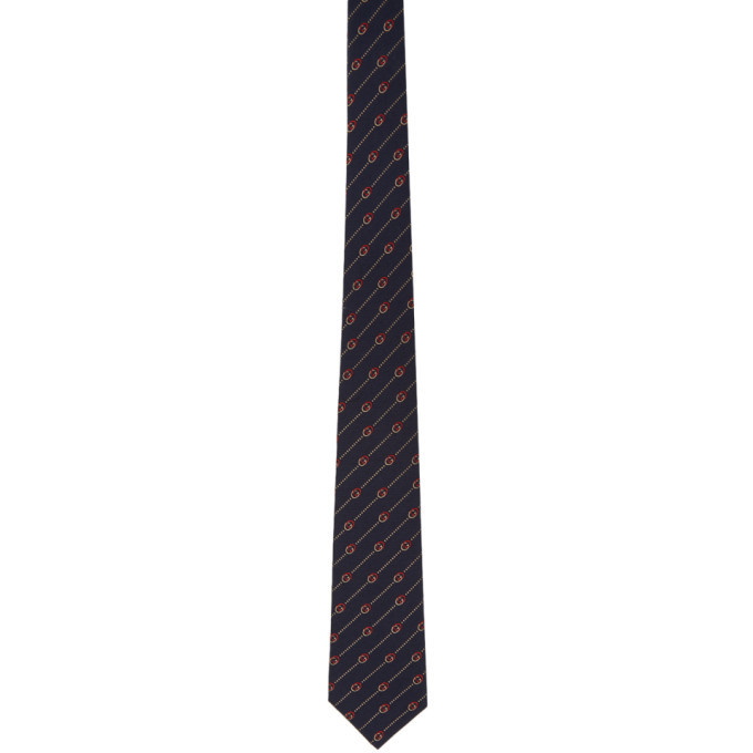 Photo: Gucci Blue Silk GG Tie