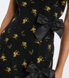 Alessandra Rich Bow-detail floral silk gown