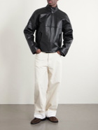 Bottega Veneta - Intrecciato-Trimmed Leather Blouson Jacket - Black