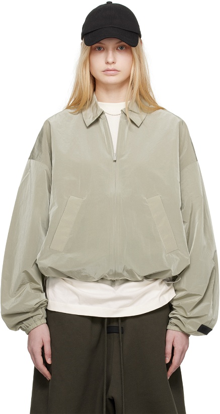Photo: Fear of God ESSENTIALS Yellow Shell Bomber Jacket