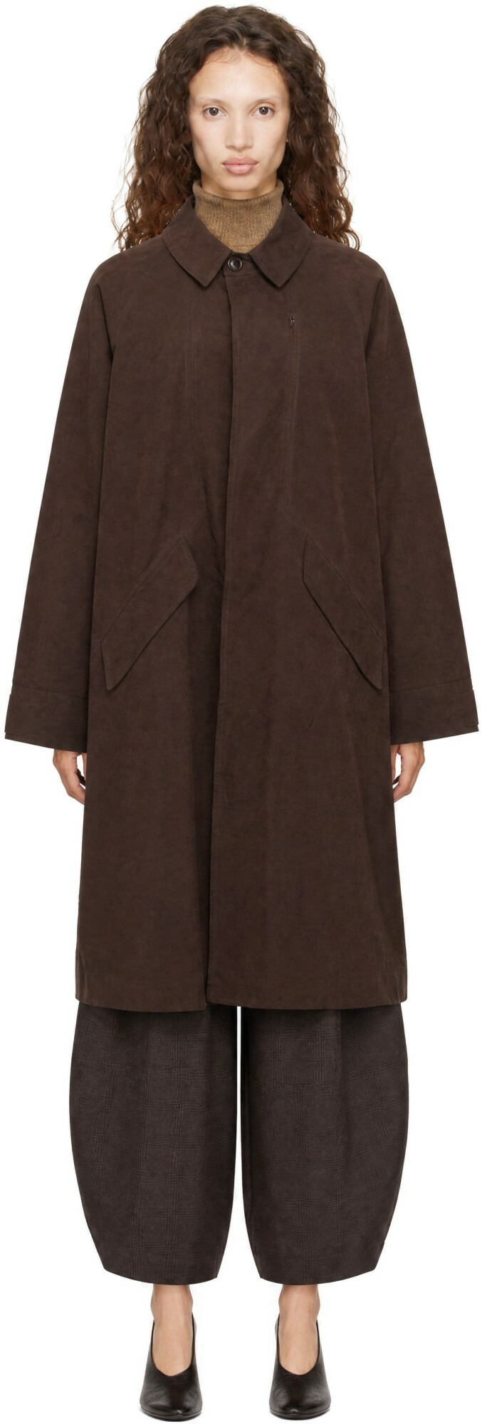 YMC Brown Tyrell Trench Coat