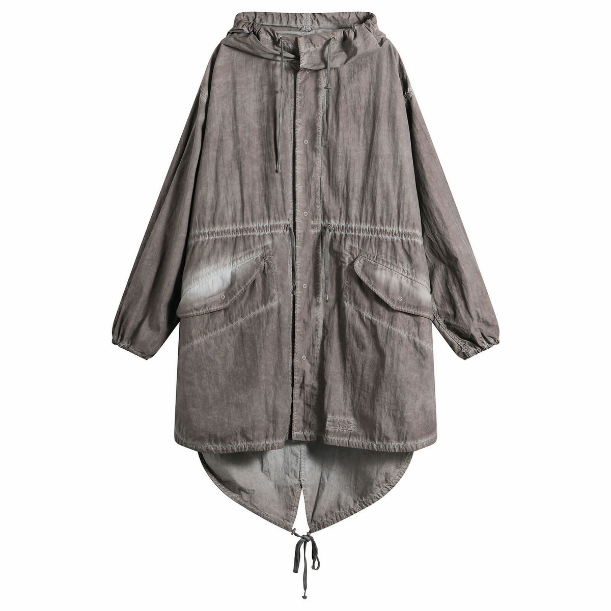 Maison Margiela Men's Parka Jacket Coat in Taupe