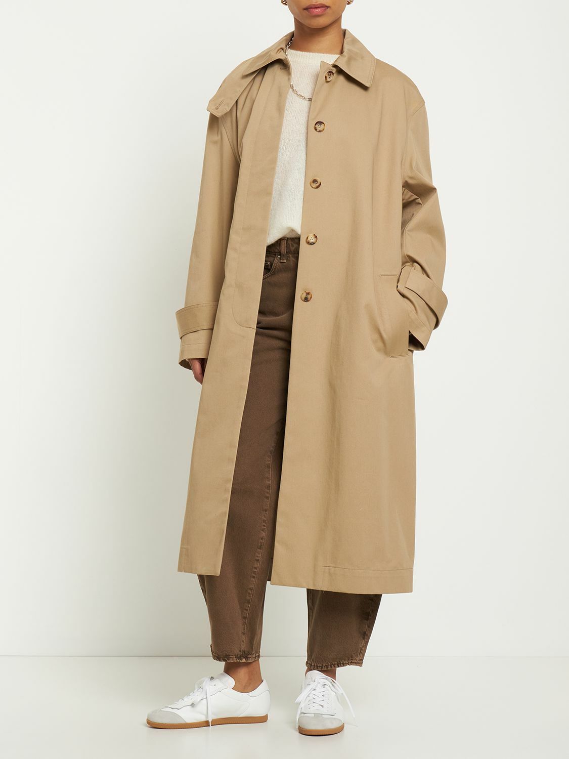 TOTEME OVERSIZE TRENCH COAT IN COTTON Toteme Trench Coats