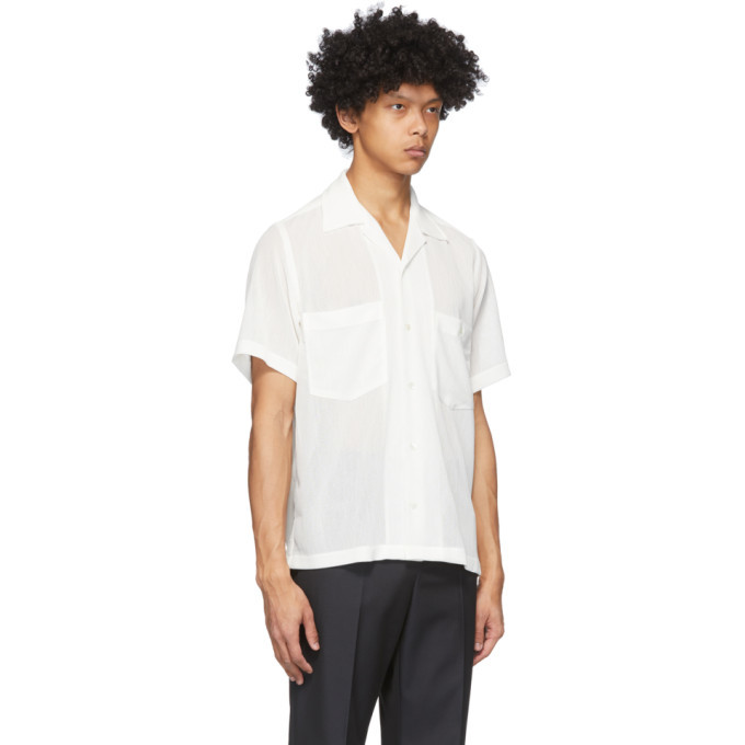 CMMN SWDN White Mesh Dexter Shirt CMMN SWDN