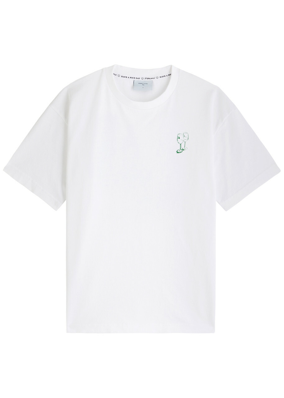 Percival Cicchetti Printed Jersey T-shirt White
