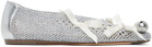 Simone Rocha Silver Bell Charm Crochet Ballerina Flats