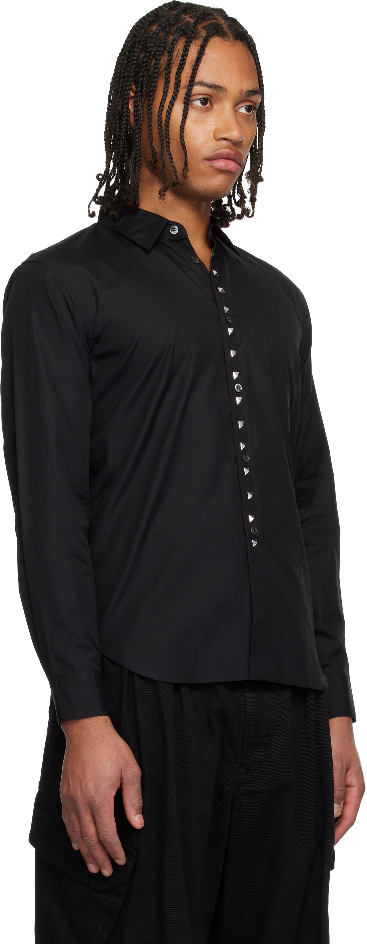 Black Comme des Garçons Black Studded Shirt