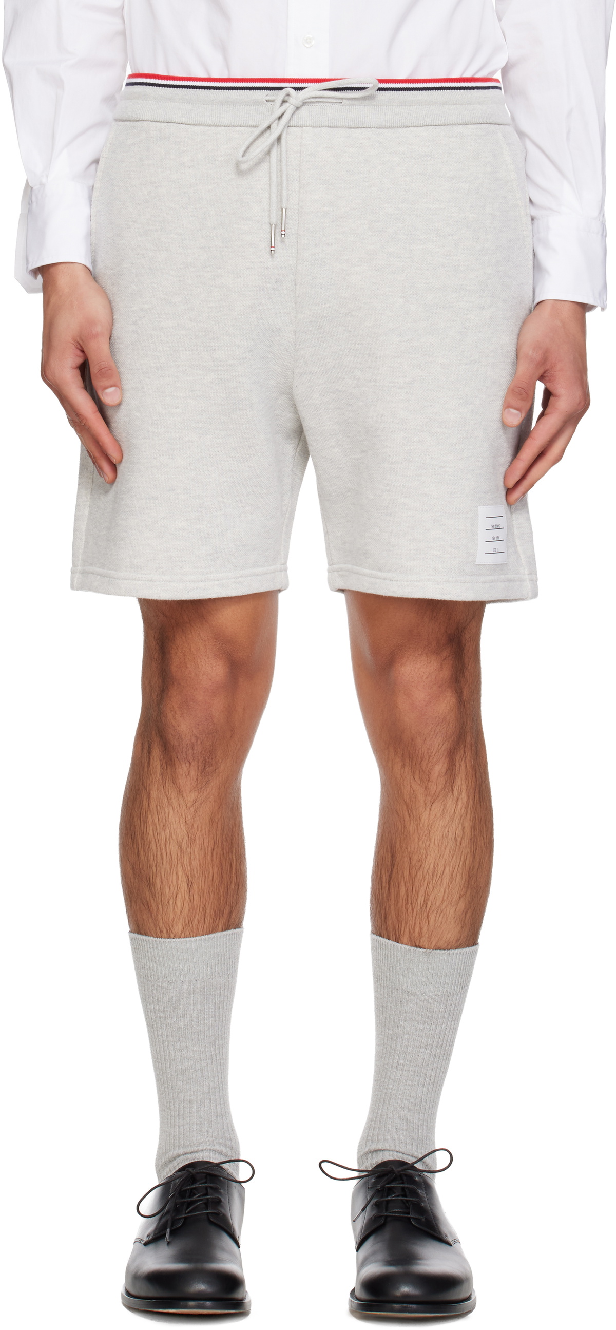 Thom Browne Gray Pique Loopback Sweat Shorts
