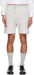 Thom Browne Gray Pique Loopback Sweat Shorts