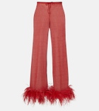 Oséree Lumière Plumage wide-leg pants