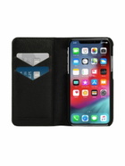 Diesel Black leather printed and debossed logo case, i Phone XS & X - Flip covers - Unisex - Black