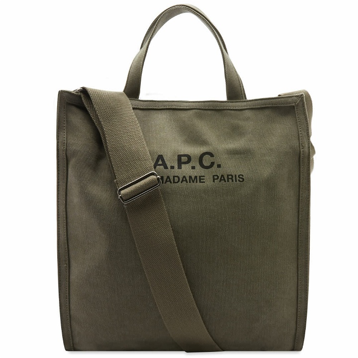Photo: A.P.C. Recuperation Heavy Canvas Tote Bag in Khaki