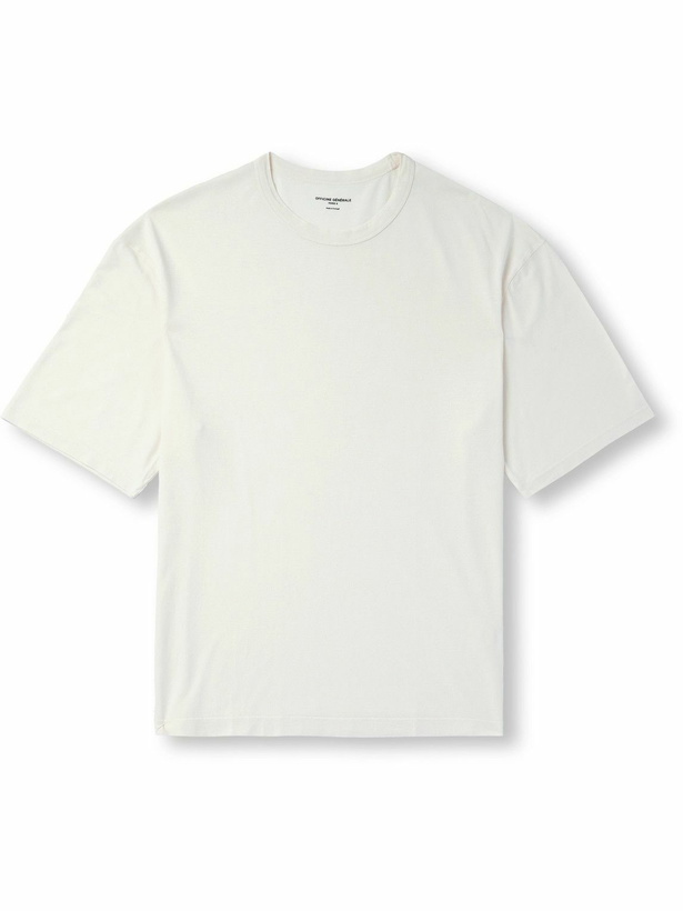 Photo: Officine Générale - Benny Pigment--Dyed Lyocell and Cotton-Blend Jersey T-Shirt - Neutrals