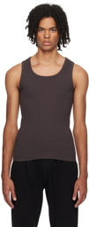 Seventh Brown Square Neck Tank Top