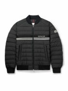 Moncler - Striped Quilted Shell Down Bomber Jacket - Black