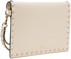 Valentino Garavani Off-White Rockstud Envelope Pouch