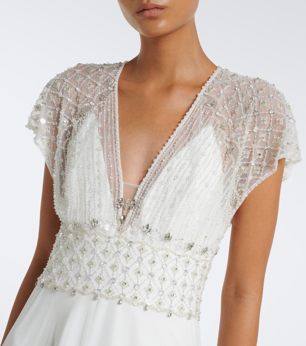 Jenny Packham Bridal Momento tulle and silk chiffon gown