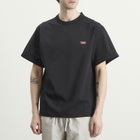 NANGA Men's Eco Hybrid Box Logo Embroidery T-Shirt in Black