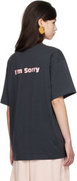 I'm Sorry by Petra Collins SSENSE Exclusive Black JennyFax Edition Oversized T-shirt