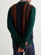 Guest In Residence - Cable Plaza Striped Cashmere Shirt - Green
