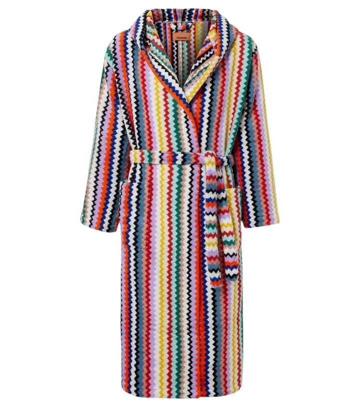 Photo: Missoni Riverbero Zigzag cotton terry bathrobe