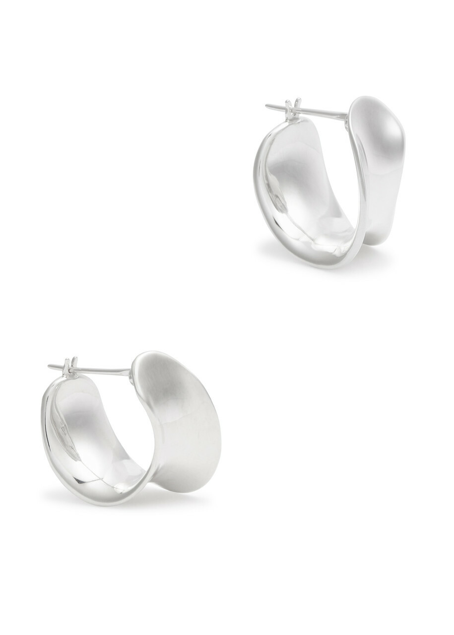 Agmes Laila Mini Sterling Silver Hoop Earrings - One Size