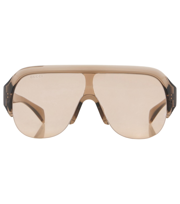 Photo: Gucci Logo shield sunglasses