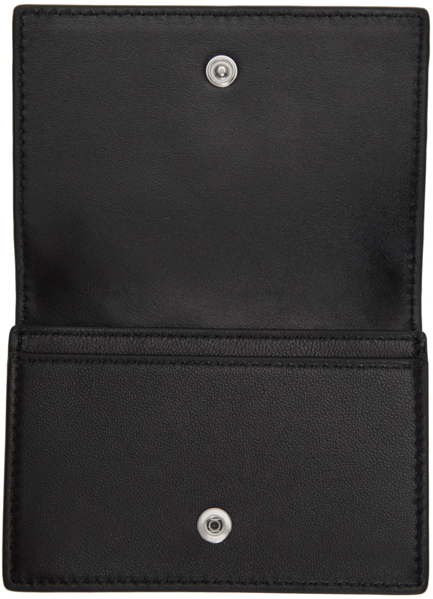 Bottega Veneta Black Intrecciato Bifold Card Holder