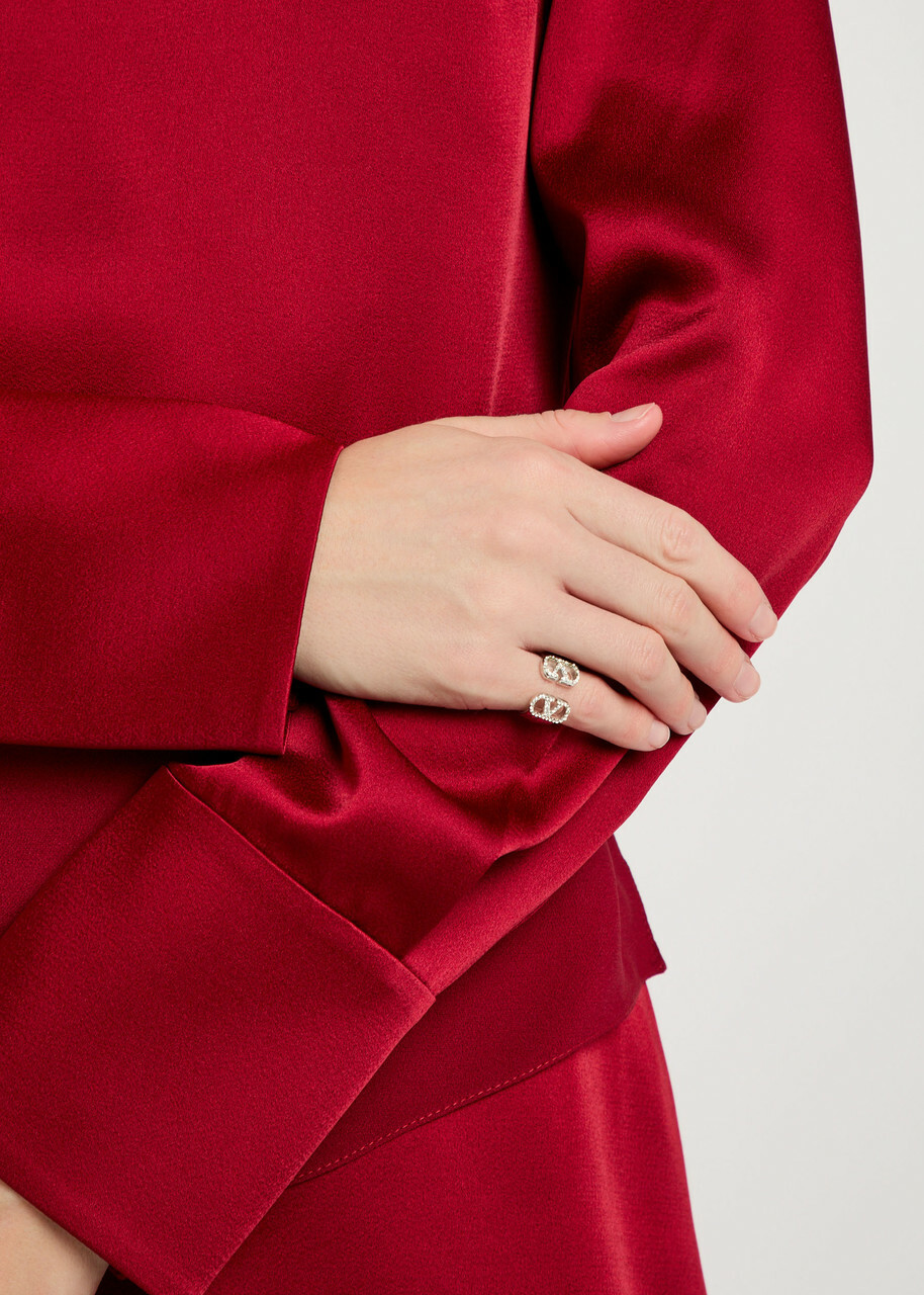 Valentino Garavani Vlogo Swarovski Crystal-embellished Ring Gold